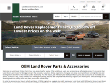 Tablet Screenshot of landroveronlineparts.com